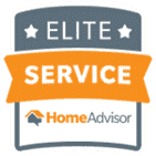 elite service badge from HomeAdvisor for gutter contractor services