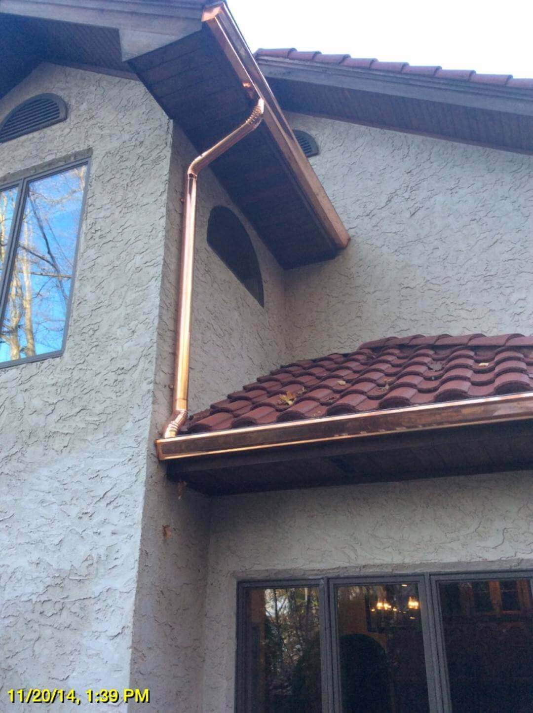 K Style Seamless Copper Gutters