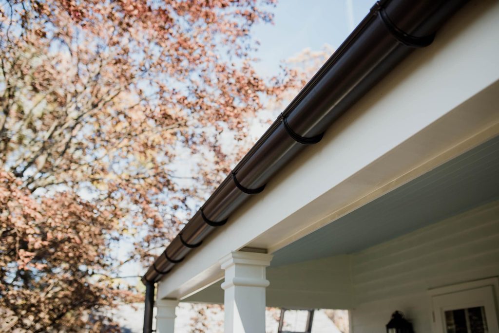 dark bronze seamless gutter