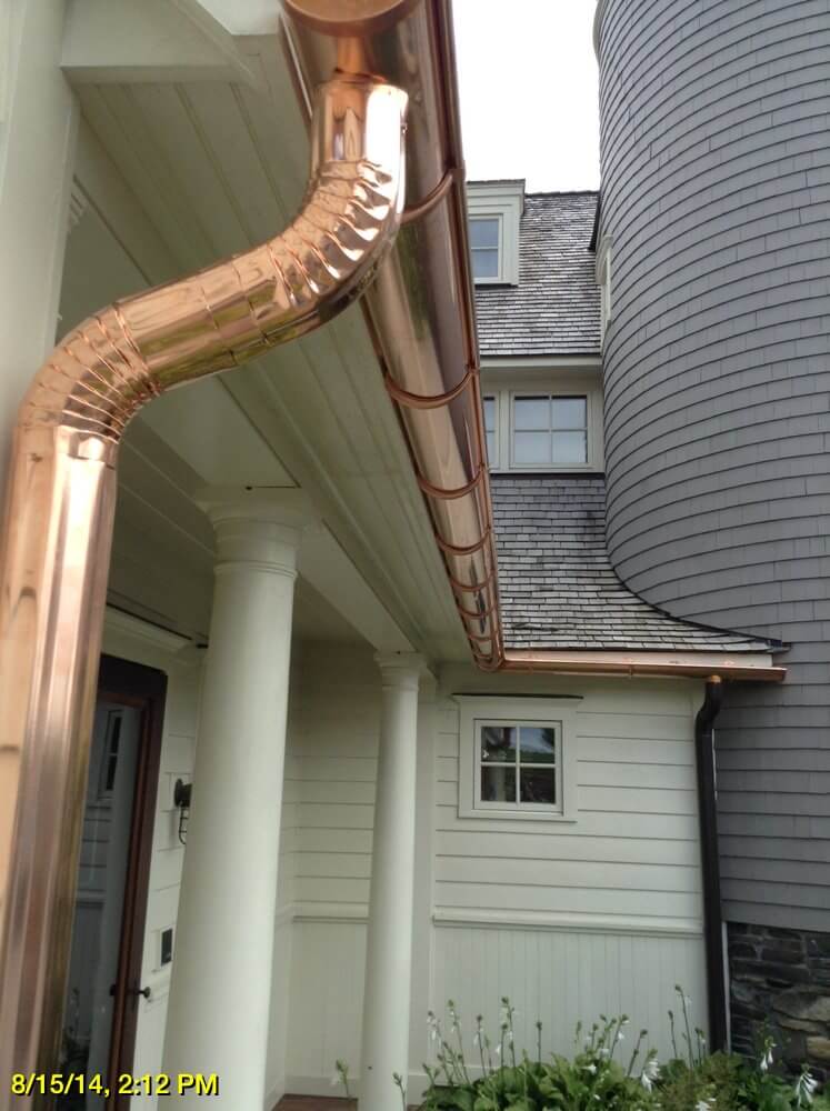 modern masters look of patina copper gutters