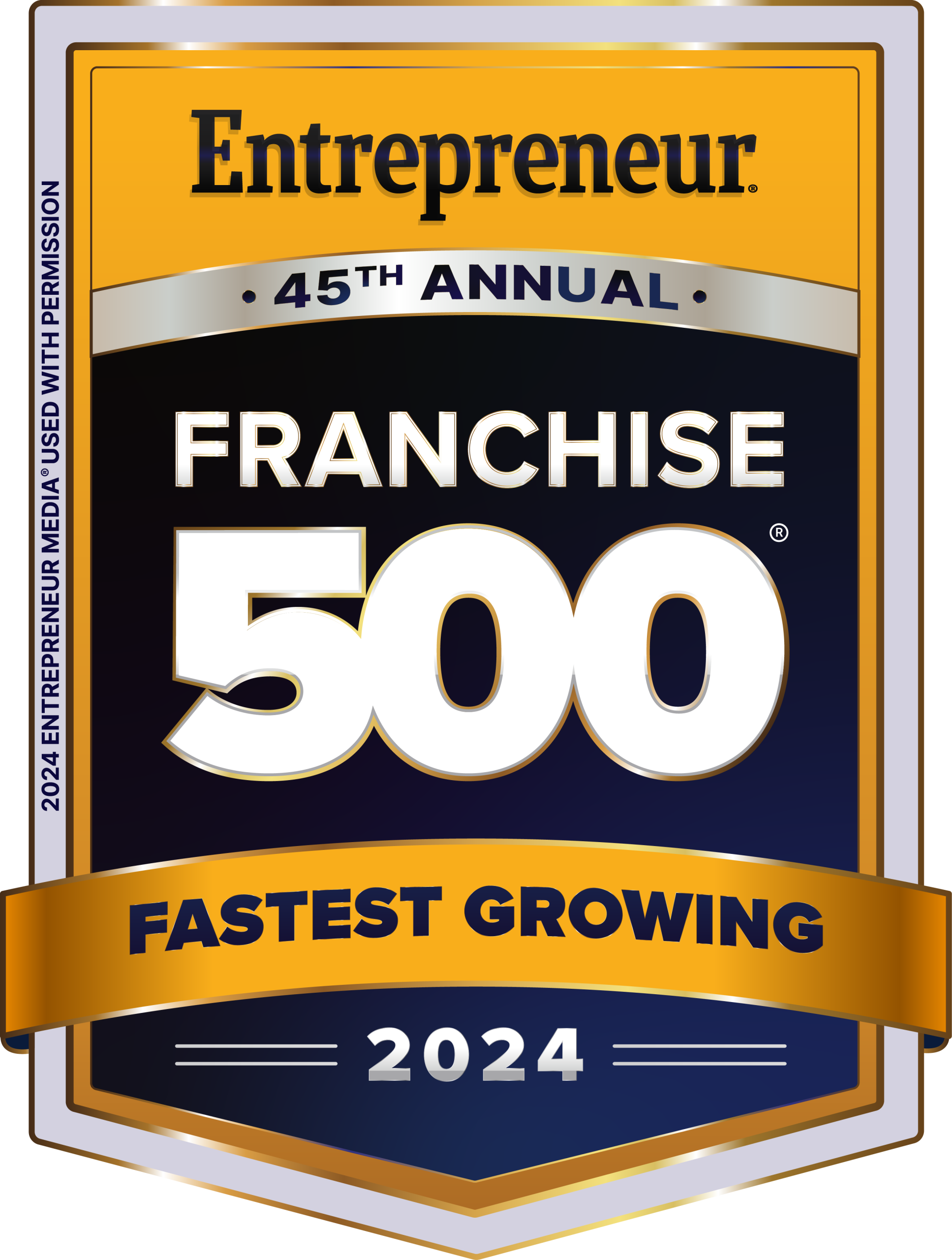 Entrepreneur, 45th annual franchise 500 fastest growing 2024